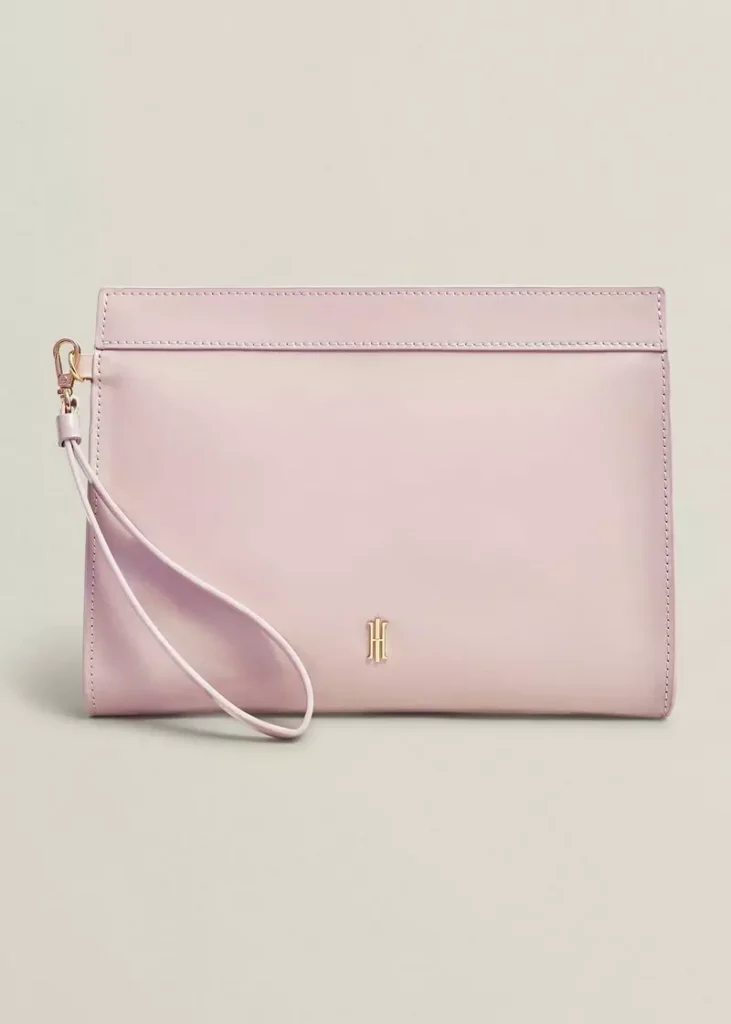 Catherine Leather Wristlet, Dusky Pink, hi-res