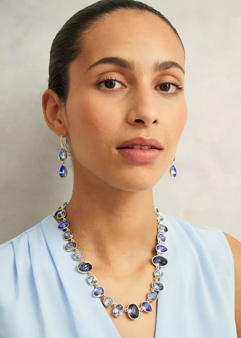Indira Earrings, Blue Gold, hi-res