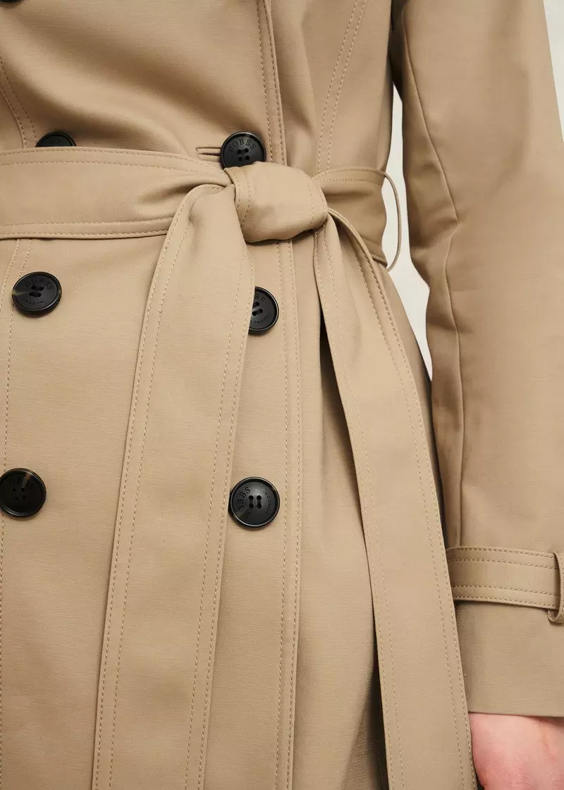 Petite Skylar Shower Resistant Trench Coat, Tan, hi-res