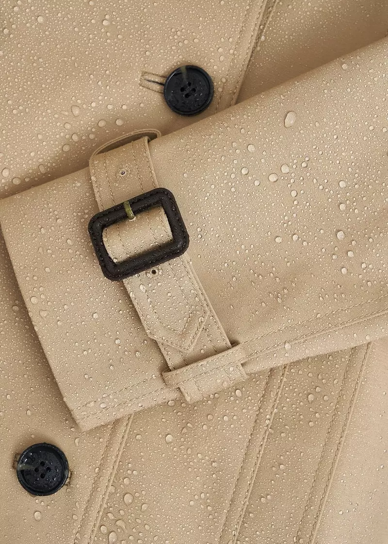Petite Skylar Shower Resistant Trench Coat, Tan, hi-res