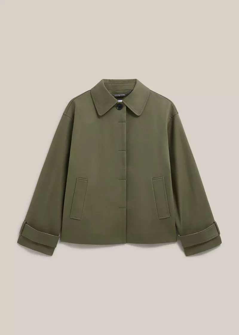 Frida Shower Resistant Trench Coat, Olive Green, hi-res