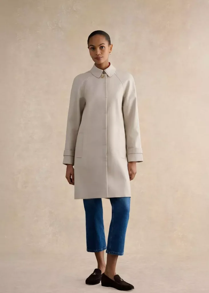 Petite Vivienne Shower Resistant Trench Coat, Buff Grey, hi-res