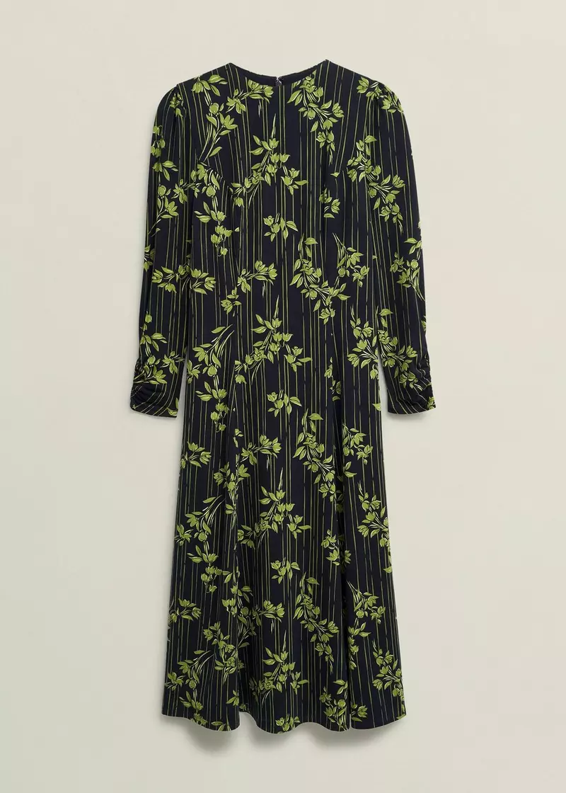 Petite Alison Jersey Dress, Navy Green, hi-res