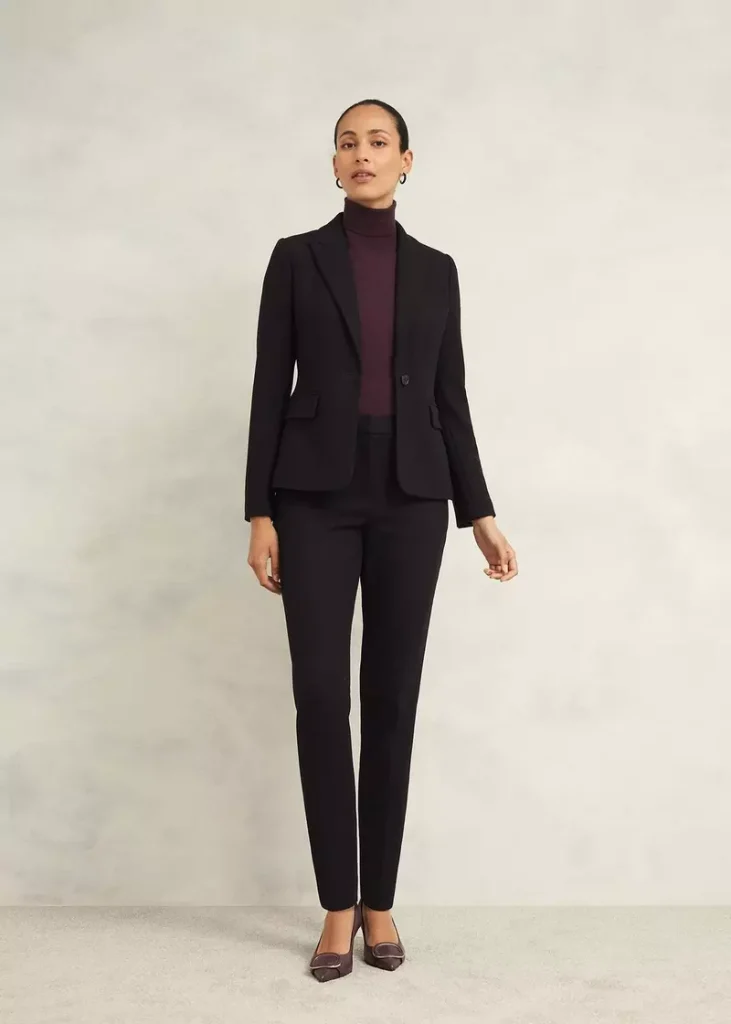 Mia Slim Trousers, Black, hi-res